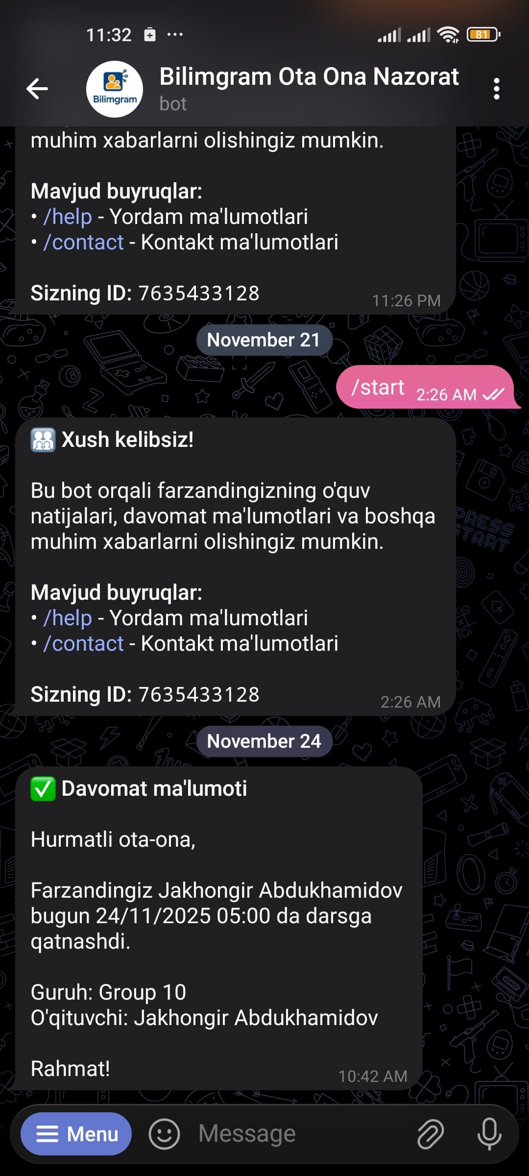 Bilimgram Ota Ona Nazorat